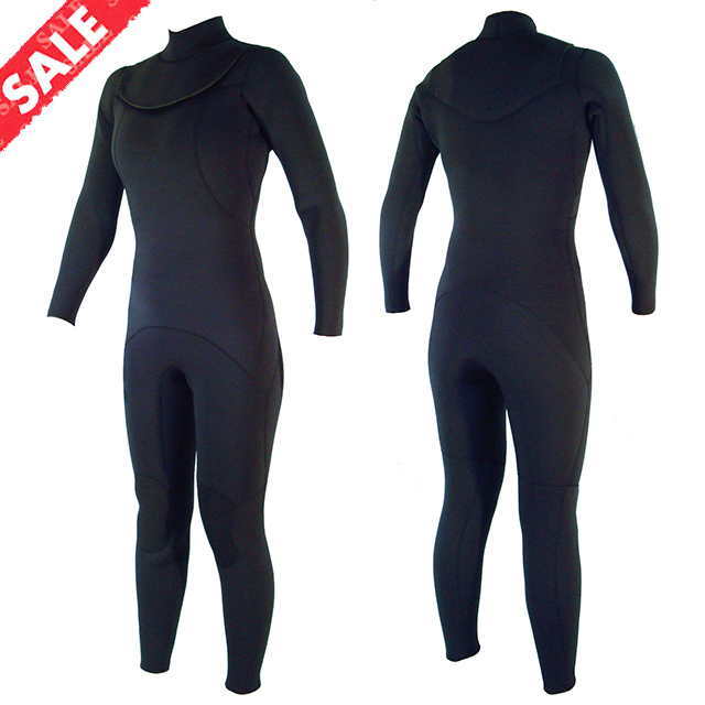 LTD】3mm フルスーツ フラップネック(NOZIP) ブラック レディースM