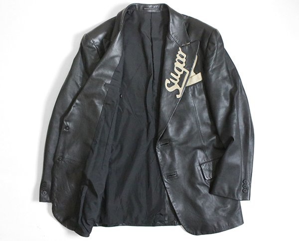 Yohji Yamamoto Pour サイズ3 シュガー Homme レザージャケット ラム