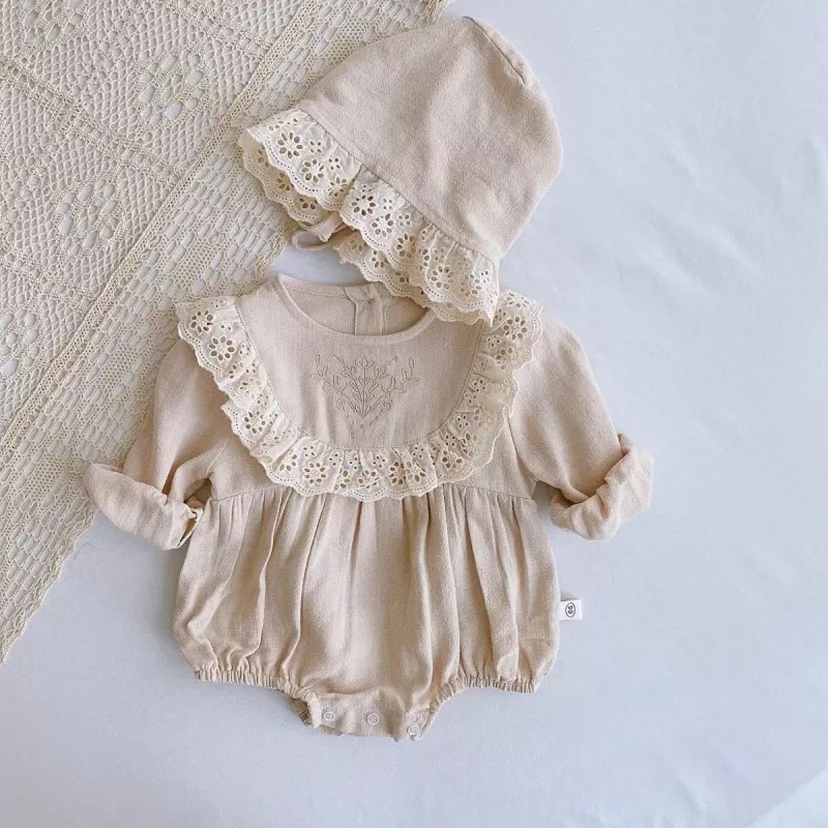 PayPayフリマ|【新品】レースロンパース 帽子付き 赤ちゃん ベビー服 60〜70サイズ PayPayフリマ|【新品】レースロンパース 帽子付き 赤ちゃん ベビー服 60〜70サイズ