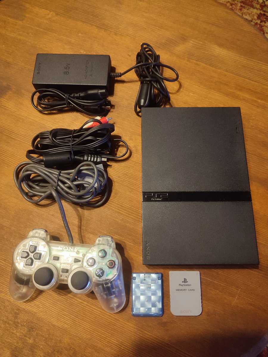 価格は安く PS2本体 薄型 SCPH-77000 シルバー 動作確認済み 一式