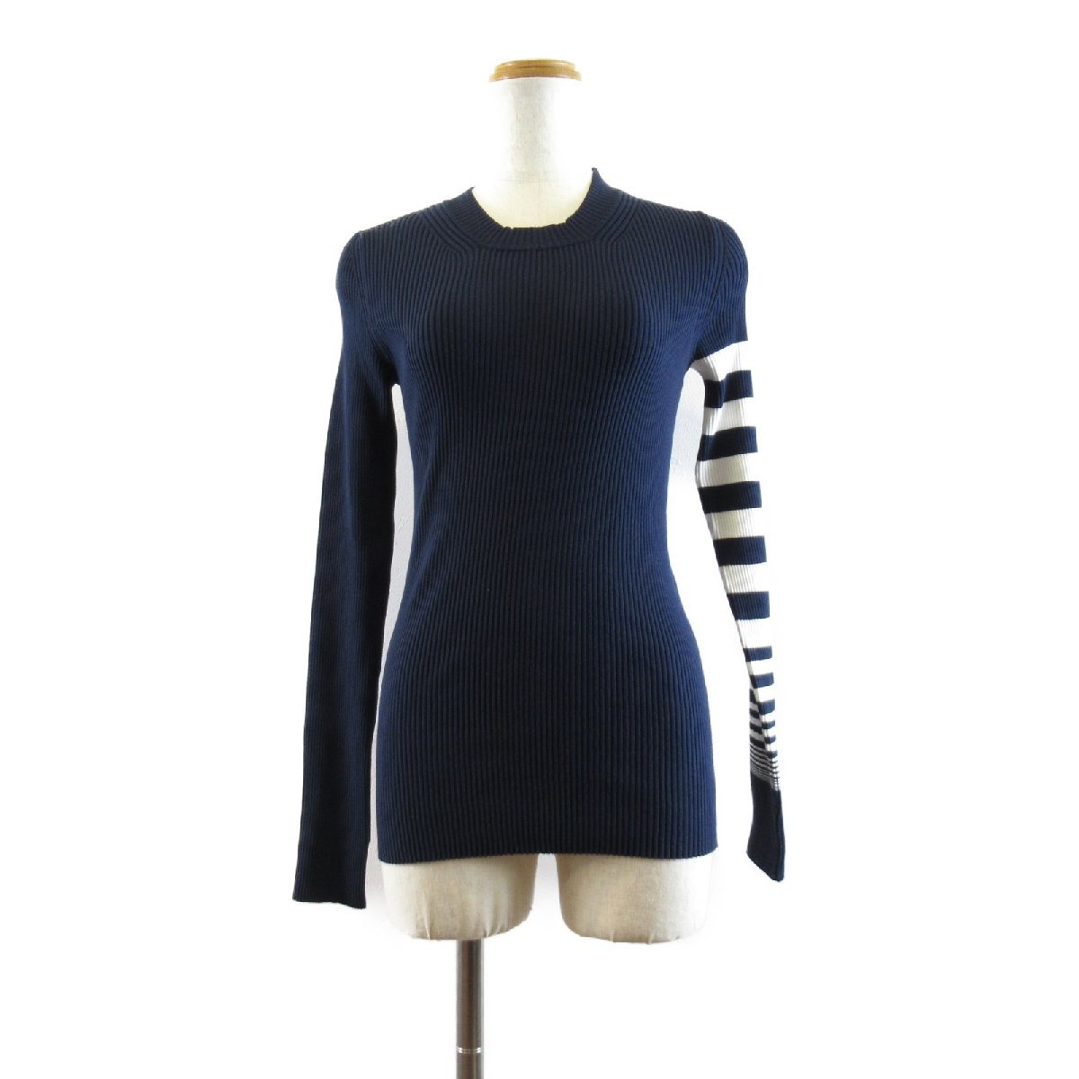 SPORTMAX スポーツマックス セーター 長袖セーター ネイビー系 ポリエステル 中古 レディース_画像1