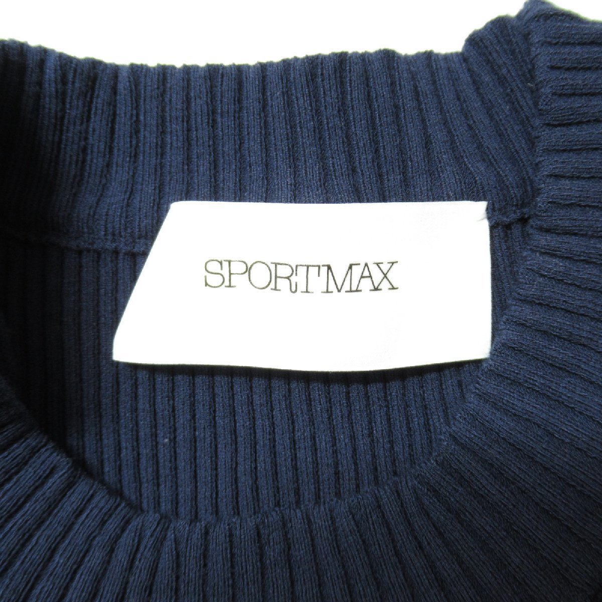 SPORTMAX スポーツマックス セーター 長袖セーター ネイビー系 ポリエステル 中古 レディース_画像5