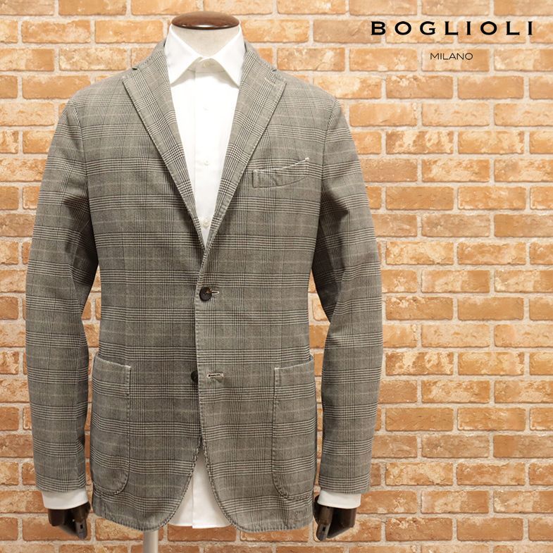 2021-22AW/BOGLIOLI/48サイズ/アンコン ジャケット 微起毛 ツイード