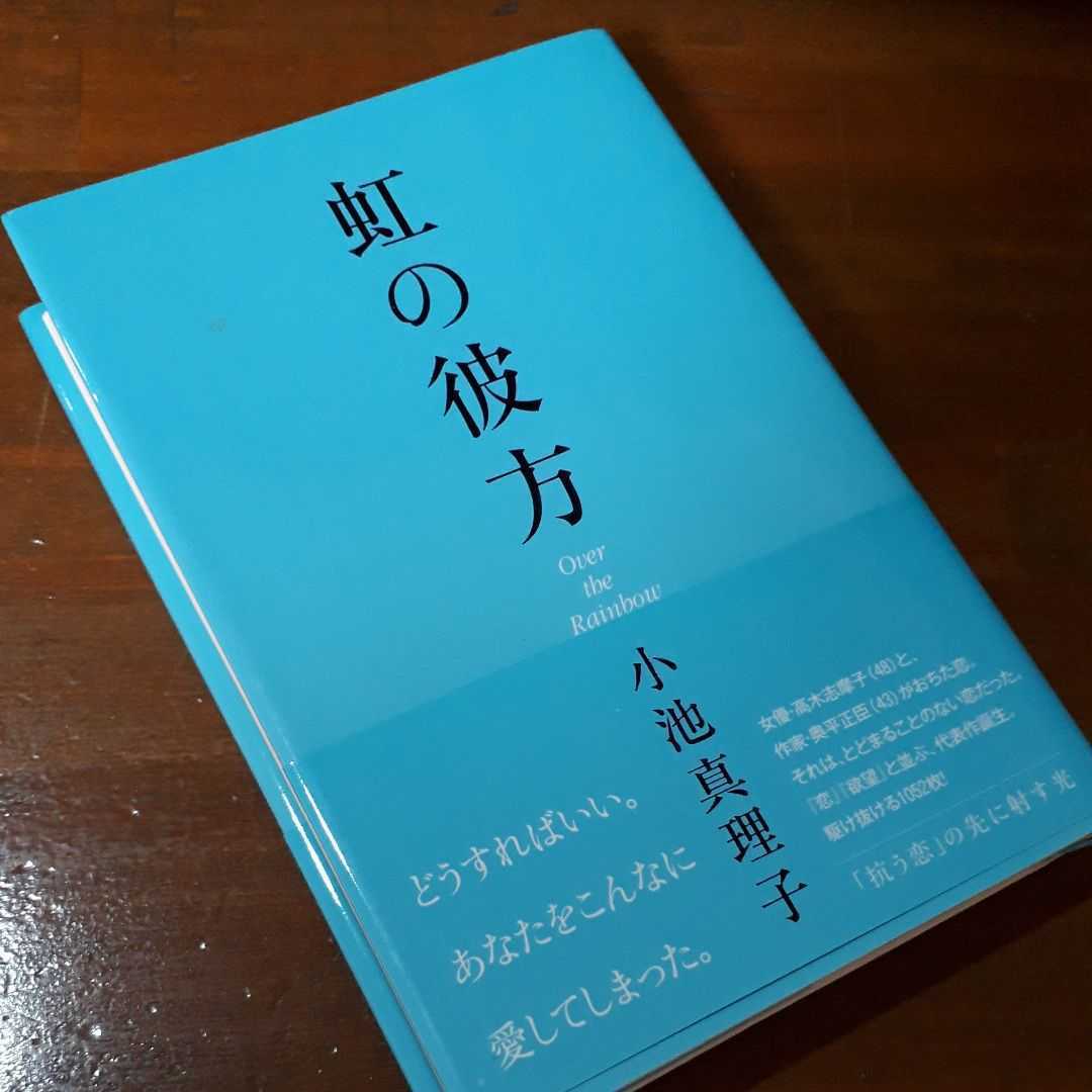 毎日新聞社虹の彼方小池真理子恋愛小説_画像1