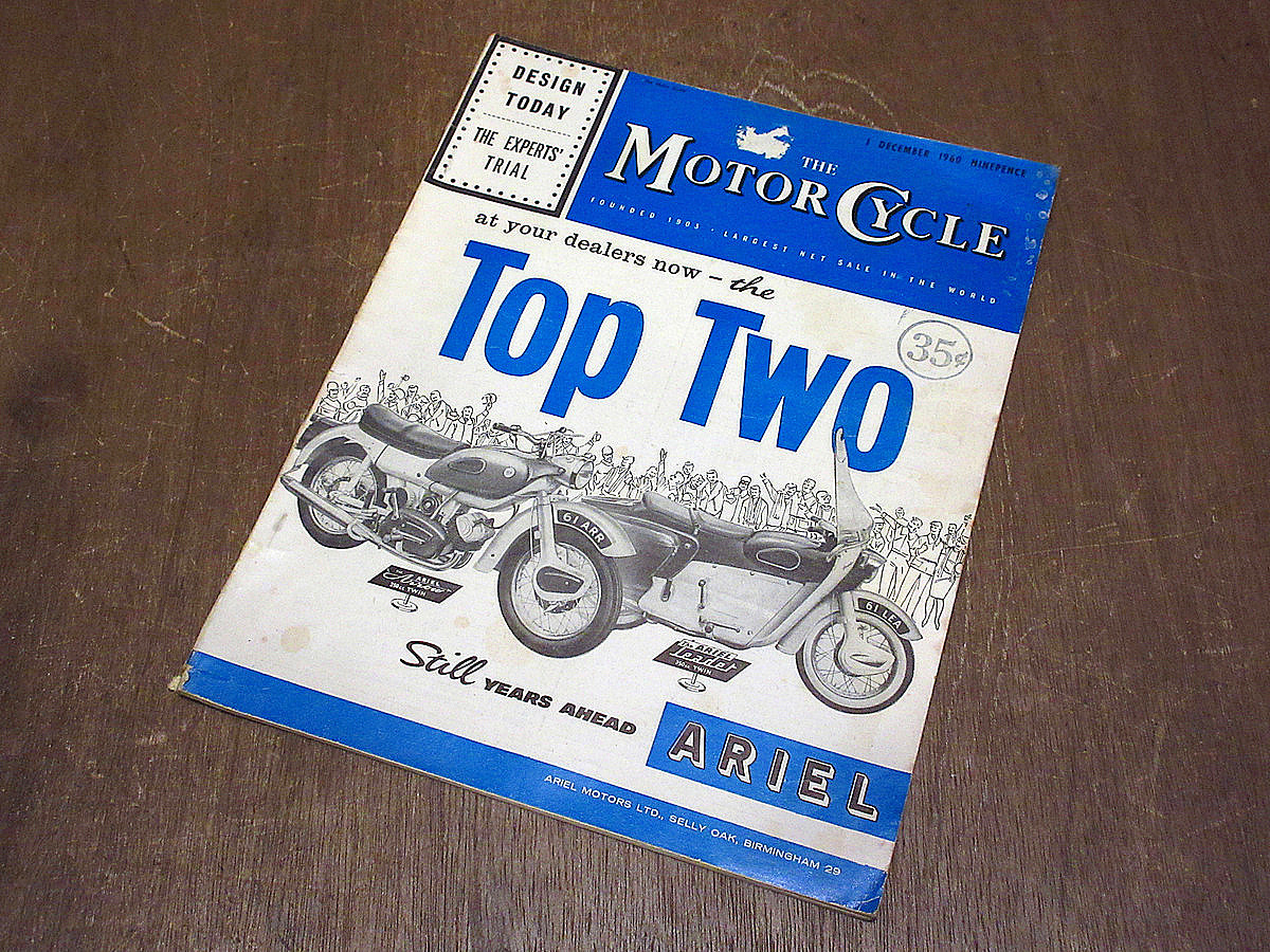 ビンテージ60's●THE MOTOR CYCLE 1960年12月1日モーターサイクルマガジン●220907i3-otclct 1960sバイク雑誌イギリス英国_画像1