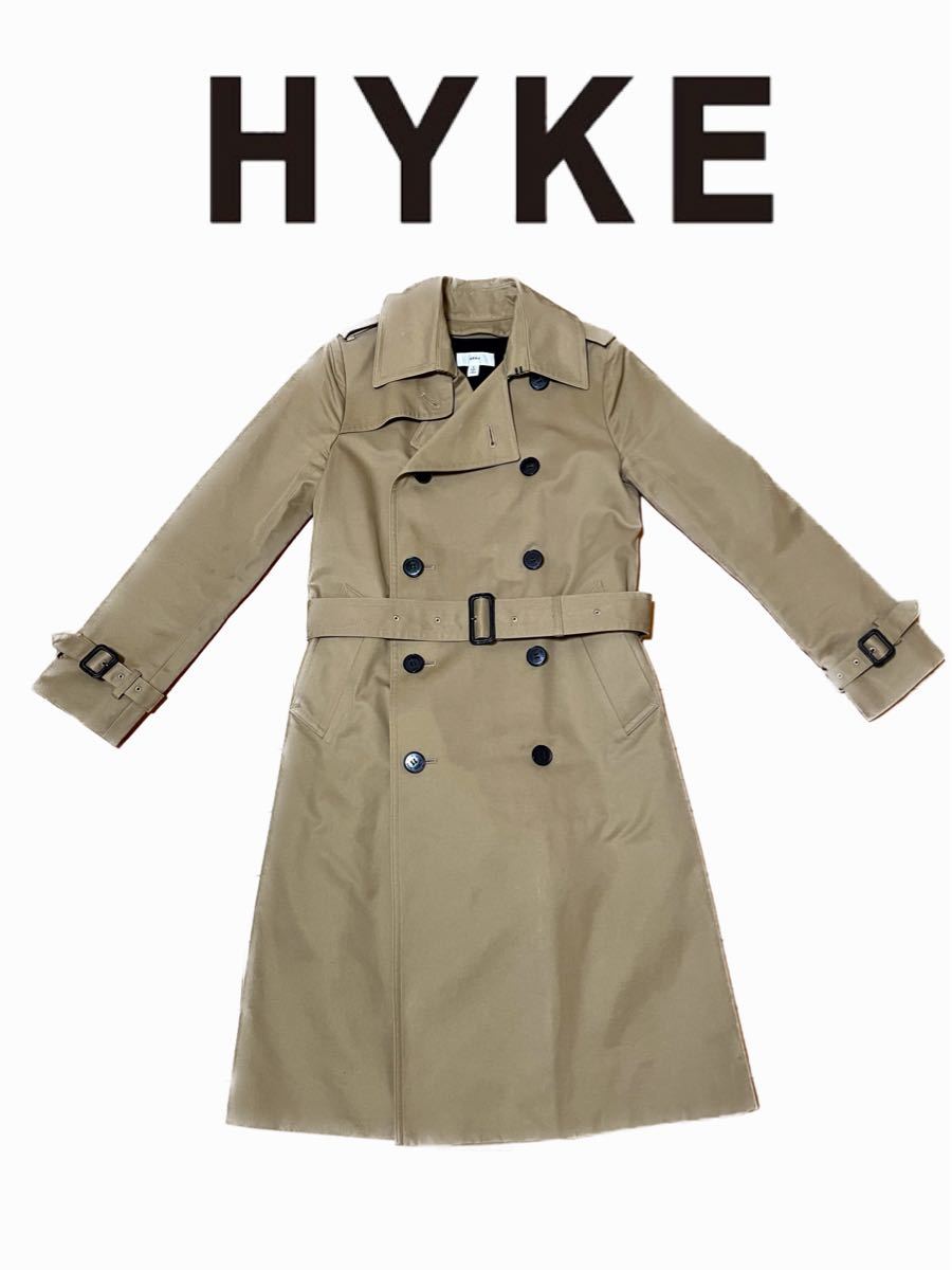 名作 HYKE トレンチコート size2 ベージュ タイトフィット ad-naturam.fr