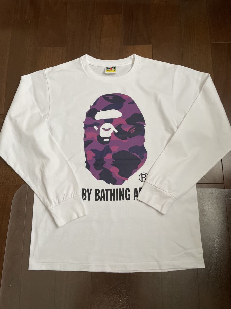 A BATHING APE BAPE マイロ パープルカモ 長袖Tシャツ ロンTシャツ M