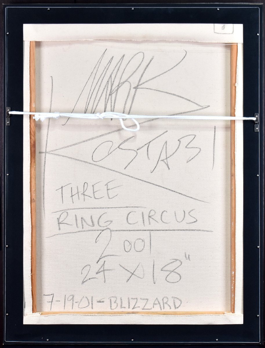 真作保証 / マーク・コスタビ / THREE RING CIRCUS / 油彩12号 / 政界最高峰の現代アート / 画伯らしいユーモア溢れる逸品_画像6