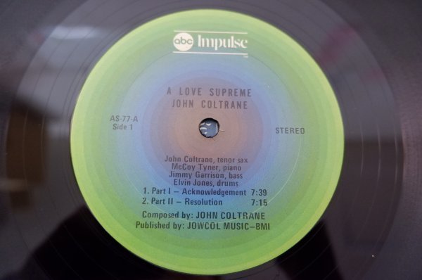 O7-029＜LP/US盤/美盤＞ジョン・コルトレーン John Coltrane / A Love Supreme_画像5
