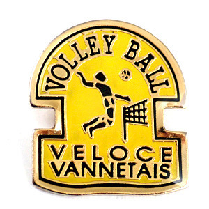  pin badge * volleyball player attack lamp * France limitation pin z* rare . Vintage thing pin bachi