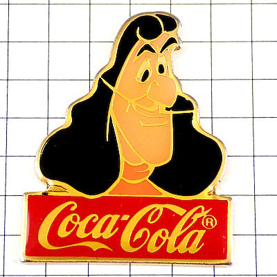 Значок Pin Captain Hook Captain Coca -cola и Disney Peter Pan ◆ French Limited Pins ◆ Редкий винтажный Pinbatch