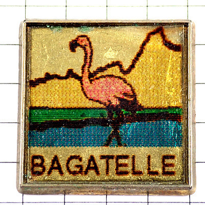  pin badge * flamingo bird bagateru small goods * France limitation pin z* rare . Vintage thing pin bachi