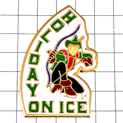  pin badge * ice show. Robin fdo legend skates archery bow arrow * France limitation pin z* rare . Vintage thing pin bachi