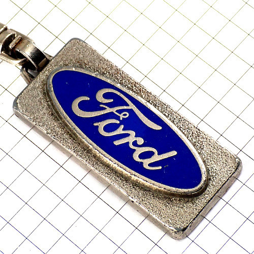  брелок для ключа * Ford машина эмблема темно-синий цвет * Франция ограничение porutokre* редкость . Vintage было использовано античный 