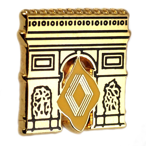  pin badge * Renault car Paris ... Gold gold color * France limitation pin z* rare . Vintage thing pin bachi