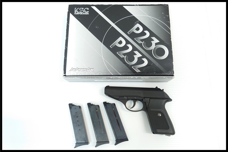 東京)KSC P230 EARLY ガスブローバック HW 予備マガジン付 - www