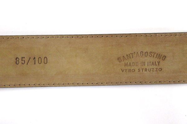 超美品 sant´agostino イタリア製 オーストリッチ 老舗 定価30万