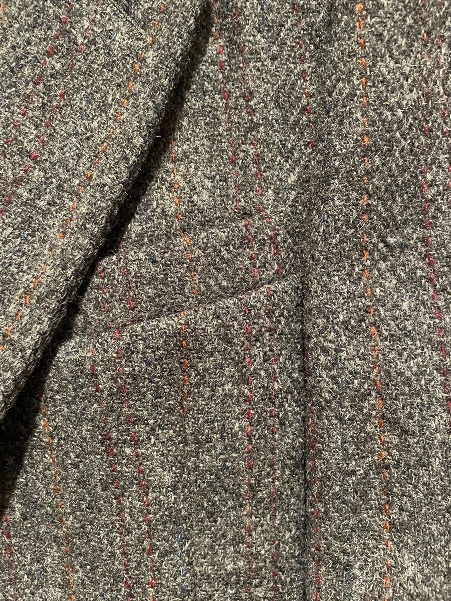 70s 80sハリスツイード ジャケット手織り SCOTTISH WOOL  Harris Tweed くるみボタン