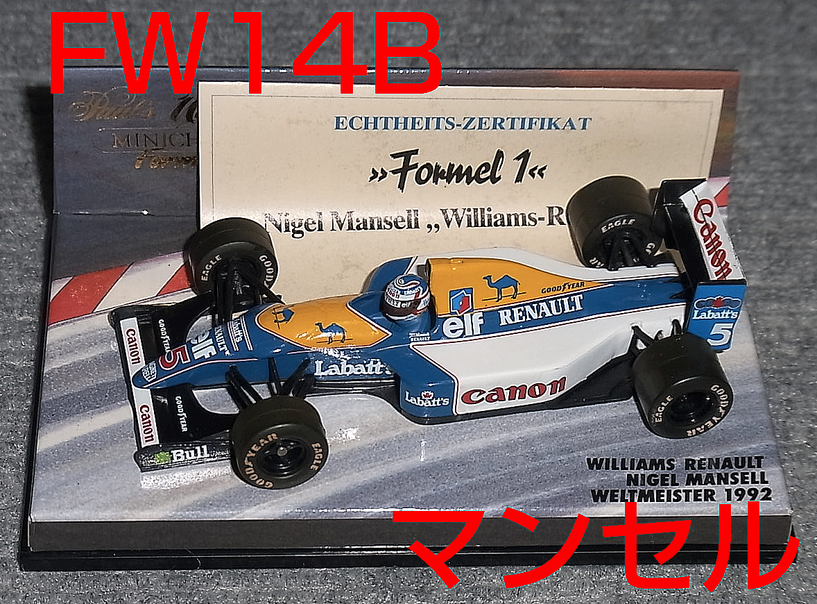 GODE別注 1/43 ウイリアムズ ルノー FW14B マンセル 1992 WILLIAMS RENAULT チャンピオン WC