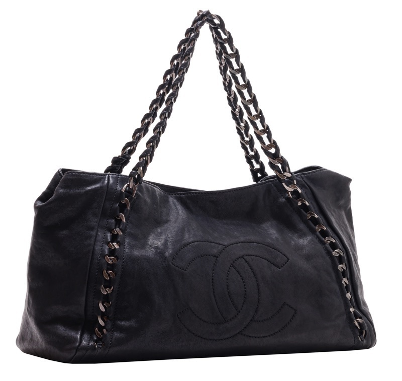 CHANEL シャネル デカココマーク ダブルチェーントートバッグ