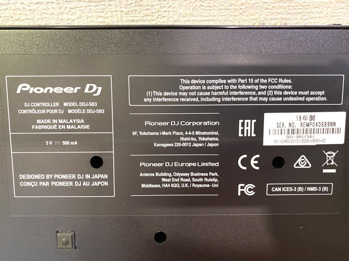 美品】Pioneer DDJ-SB3 DJコントローラー パイオニア 120サイズ(34