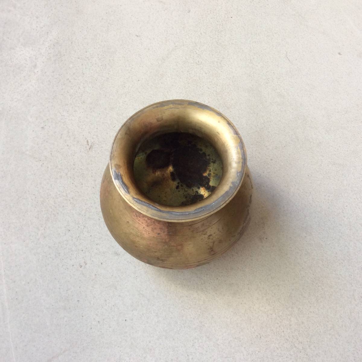 ヴィンテージ インド製 真鍮製 器 うつわ 容器 / Vintage India Brass Vessel アンティーク
