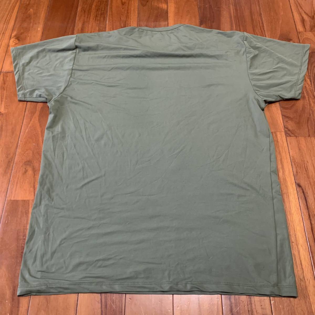 沖縄 米軍放出品 ISSUE USMC MARINE ミリタリー Tシャツ トレーニング ランニング 筋トレ スポーツ OD LARGE (管理番号XY63)の画像2