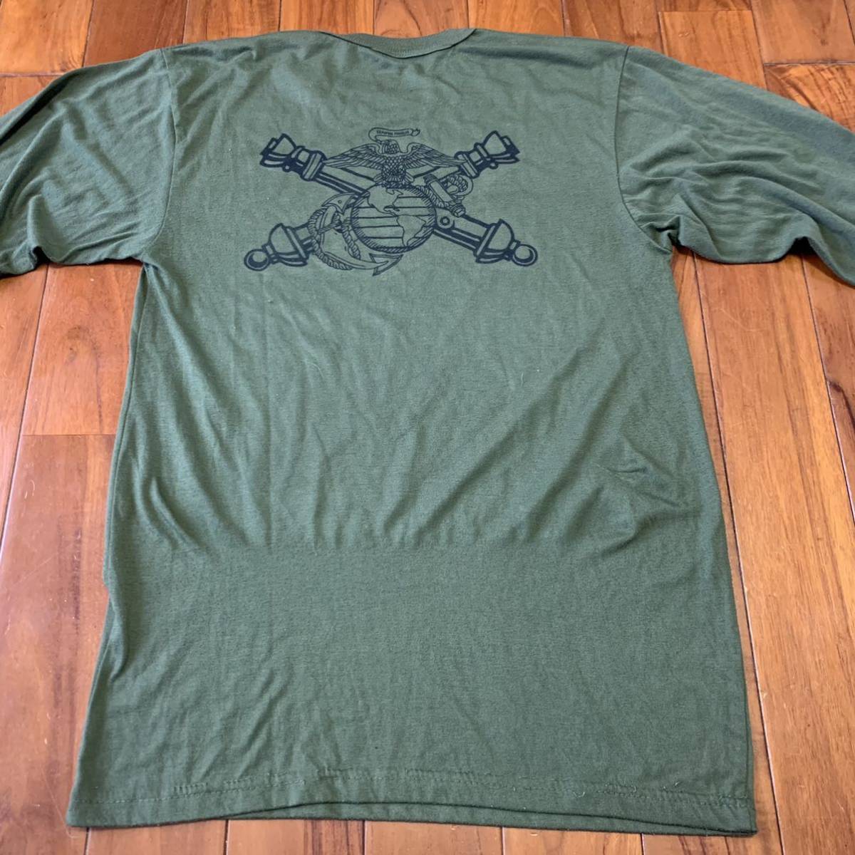 沖縄 米軍放出品 USMC MARINE ROTHCO ミリタリー ロング Tシャツ オシャレ ファッション 古着 ビンテージ MEDIUM OD (管理番号ZA1)_画像3