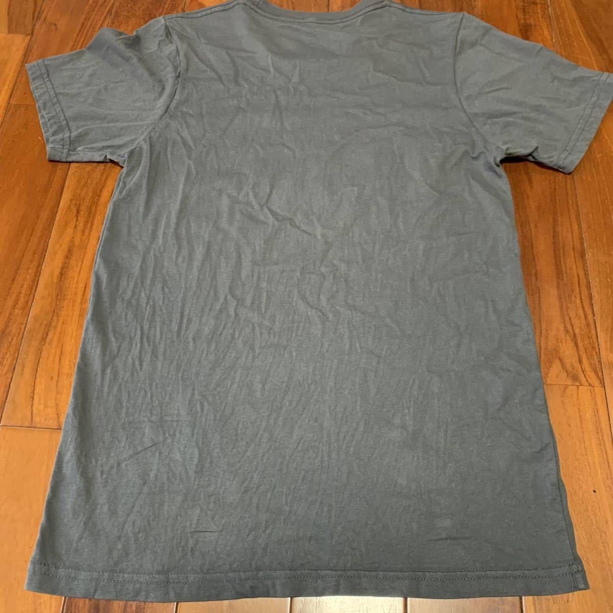 沖縄 米軍放出品 USMC MARIEN made in USA 半袖 Tシャツ ロゴTシャツ オシャレ服 SMALL グレー (管理番号M25)_画像2
