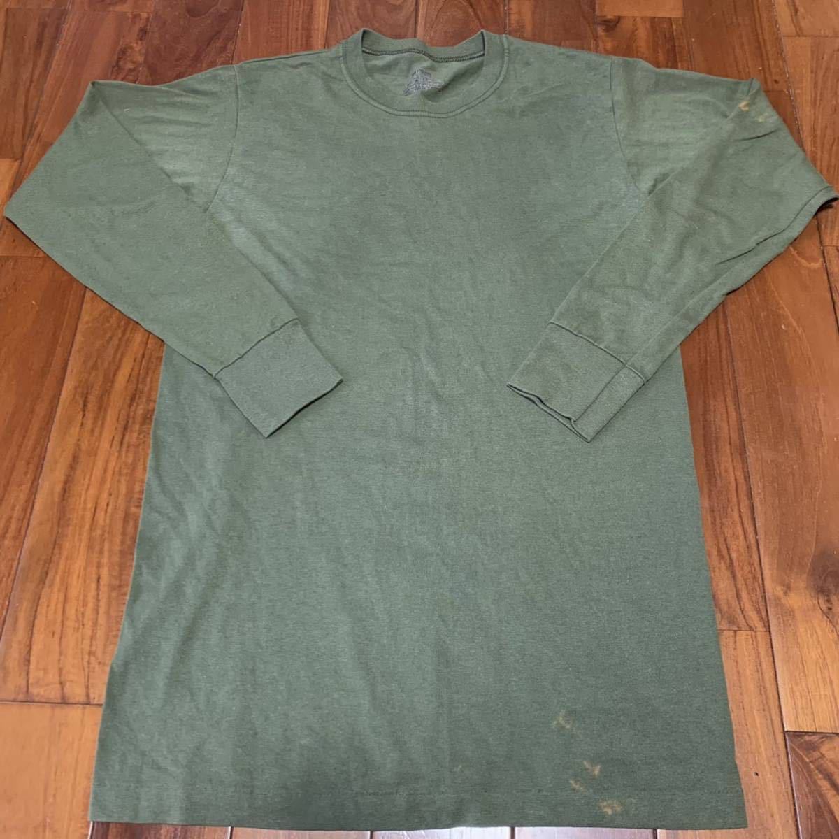 沖縄 米軍放出品 DUKE ロングTシャツ トレーニング ランニング 筋トレ スポーツ SMALL OD (管理番号M29)_画像1