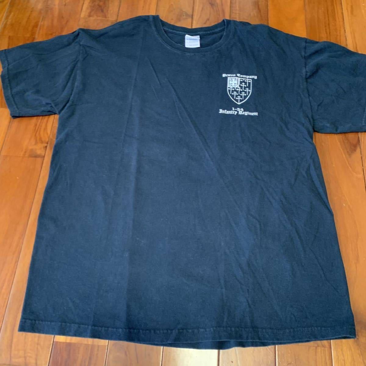 沖縄 米軍放出品 RENEGADES 半袖 Tシャツ オシャレ ファッション 古着 ビンテージ LARGE ネイビー (管理番号E5)の画像1