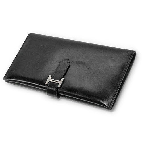 エルメス 財布 HERMES ベアン 二つ折り 長財布 ボックスカーフ □G刻印