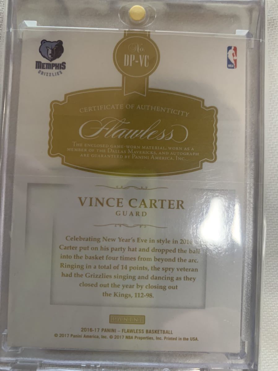 FLAWLESS VINCE CARTER ビンスカーター直筆サインカード auto 10枚