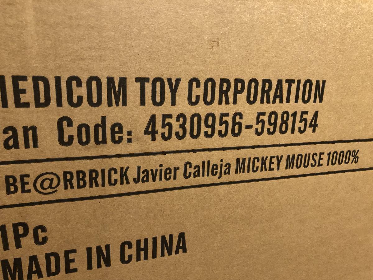 新品 BE@RBRICK Javier Calleja MICKEY MOUSE 1000％ ベアブリック ハビアカジェハ ミッキーマウス メディコムトイ 件）空山基_画像2