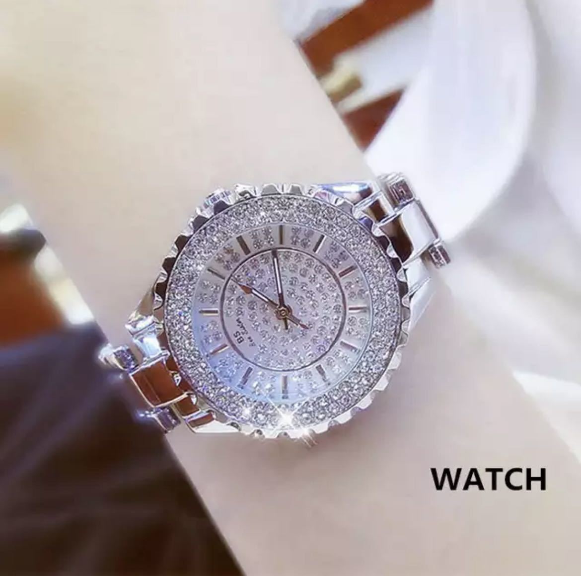 レディース高級腕時計 クォーツ腕時計 ステンレス鋼 レディース 腕時計 ウォッチ アナログ 時計 アクセサリー シルバー 333_画像1