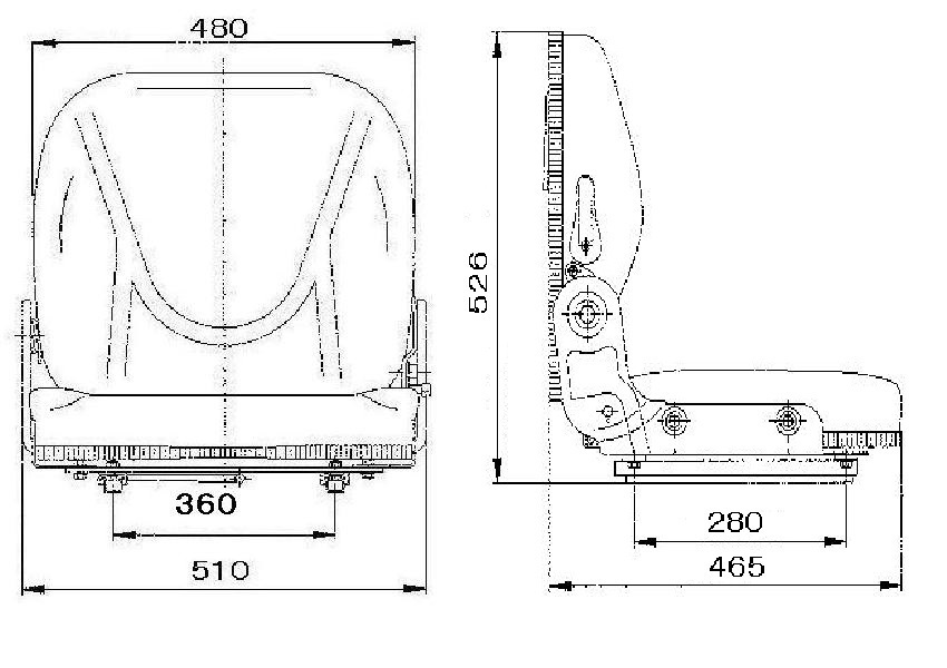 汎用シート　ランバーサポート機能付　建機・フォークリフト・農機 a Z04op☆1_画像6