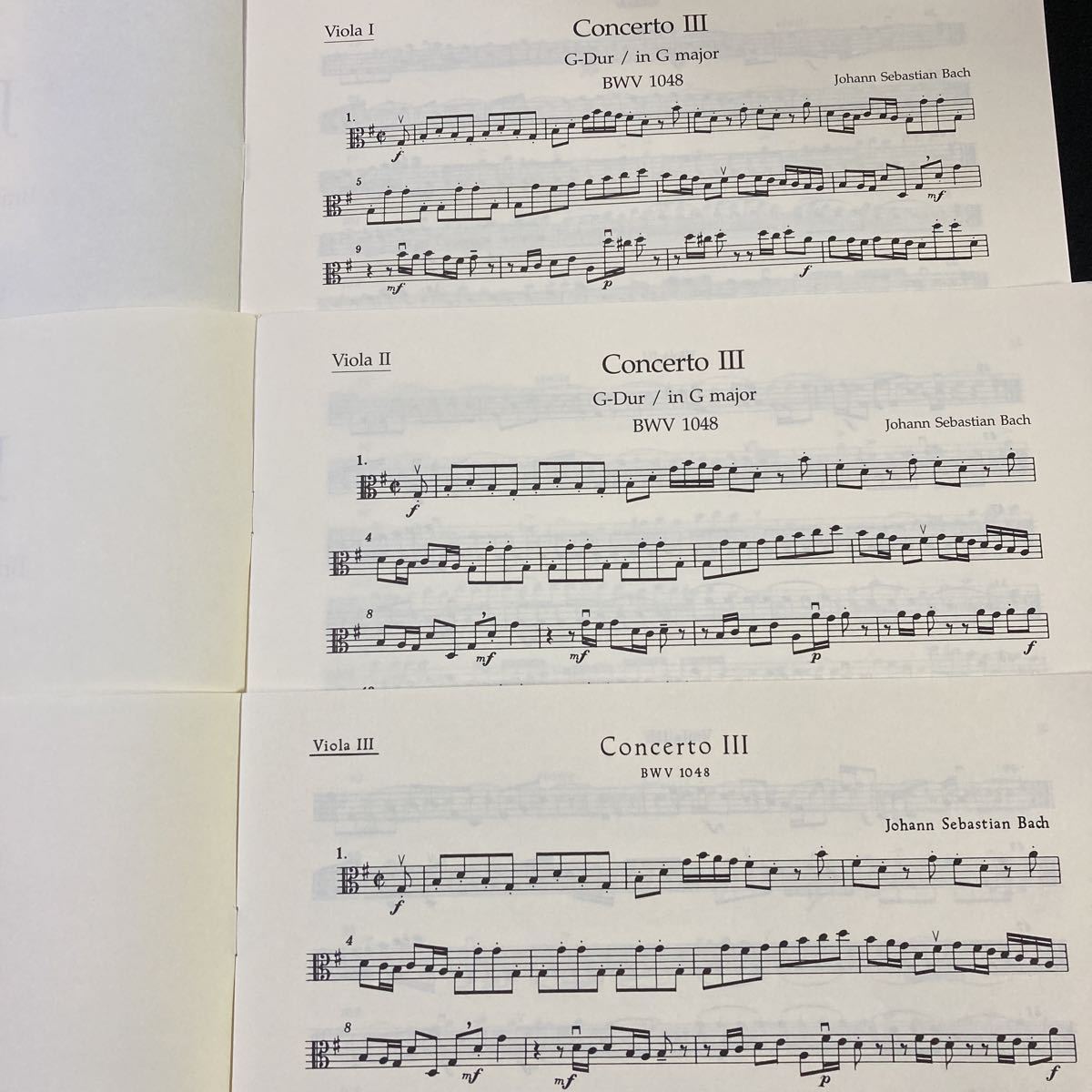J.S.Bachバッハ ブランデンブルク協奏曲No.3全パート譜 ベーレンライター版の画像4