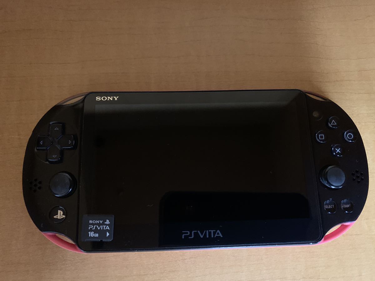 SONY PlayStation 動作確認済 PS VITA本体 PCH-2000 ブラック×ピンク PS プレイステーション・ヴィータ  メモリーカード 16GB 初期化済付き