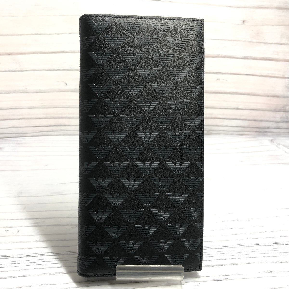 30%OFF SALE セール 【鑑定済み】EMPORIO ARMANI 2つ折り長財布 YEM474