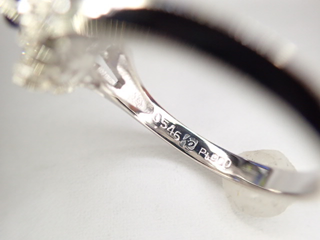 美品 木下真珠 木下パール Pt900 サファイア0.546ct ダイヤ計0.30ct