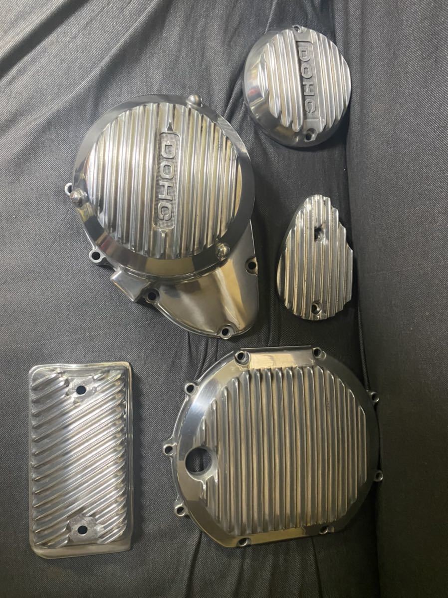 新品 未使用 保管品 Z1 Z2 キジマ エンジンカバー 5点セット バフ仕上げ Z750 Z900