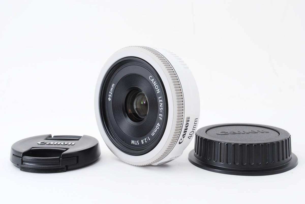 Canon キャノン EF 40mm E2.8 STM ホワイト 動作良好! #1061998 | www