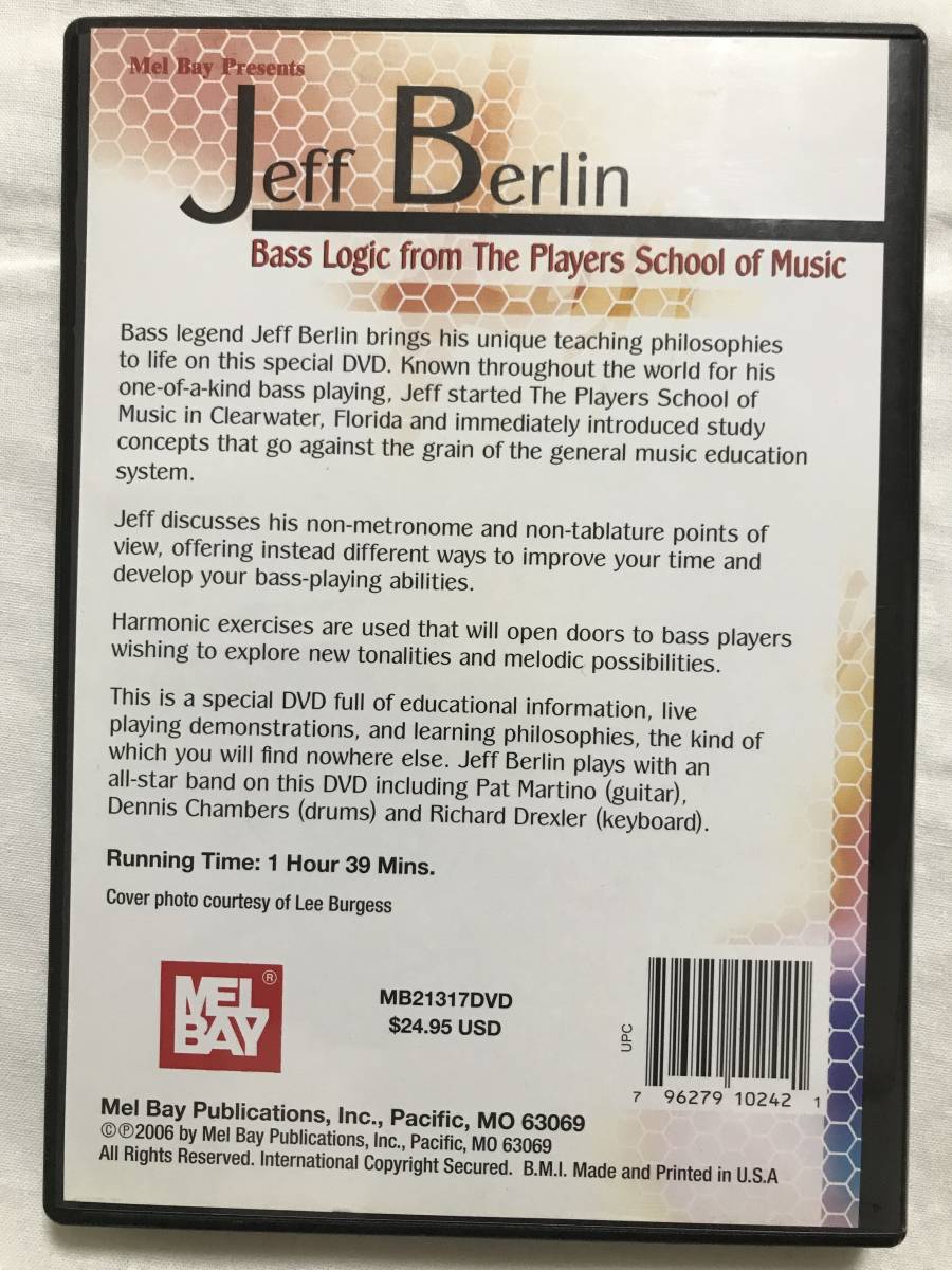 ★☆Jeff Berlin Bass Logic from The Players School of Music DVD ジェフ・バーリン ベース ギター教則☆★_画像2