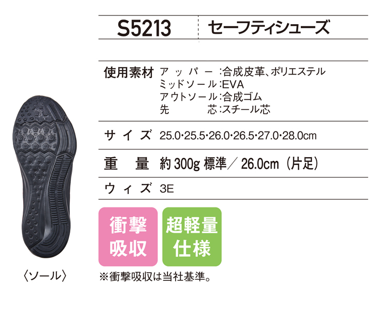 安全靴 自重堂 ジードラゴン セーフティシューズ S5213 26.5cm 142ブラックカモフラ_画像4