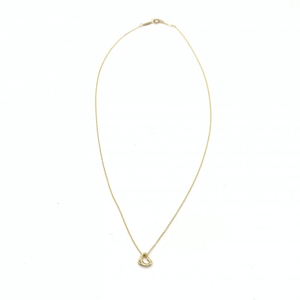超美品 TIFFANY&Co. ティファニー オープン ハート ネックレス