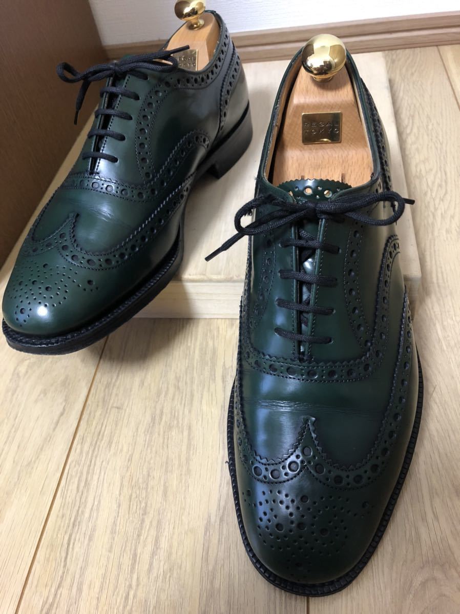 美品レア!チャーチ UK9.0 G 革靴 モスグリーン バーウッド church's