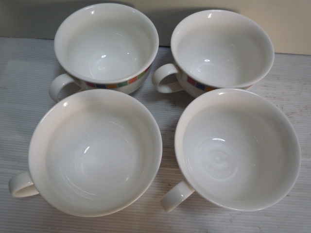 4枚セット 数有 スープカップ 12cm ツイスト アレア Twist Alea 皿 ビレロイ&ボッホ Villeroy & Boch_画像2