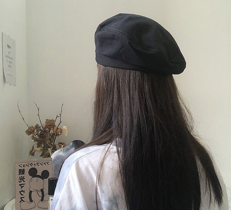 ベレー帽 帽子　ファション　　大人気　レディース　可愛い　韓国風 　レザー_画像3