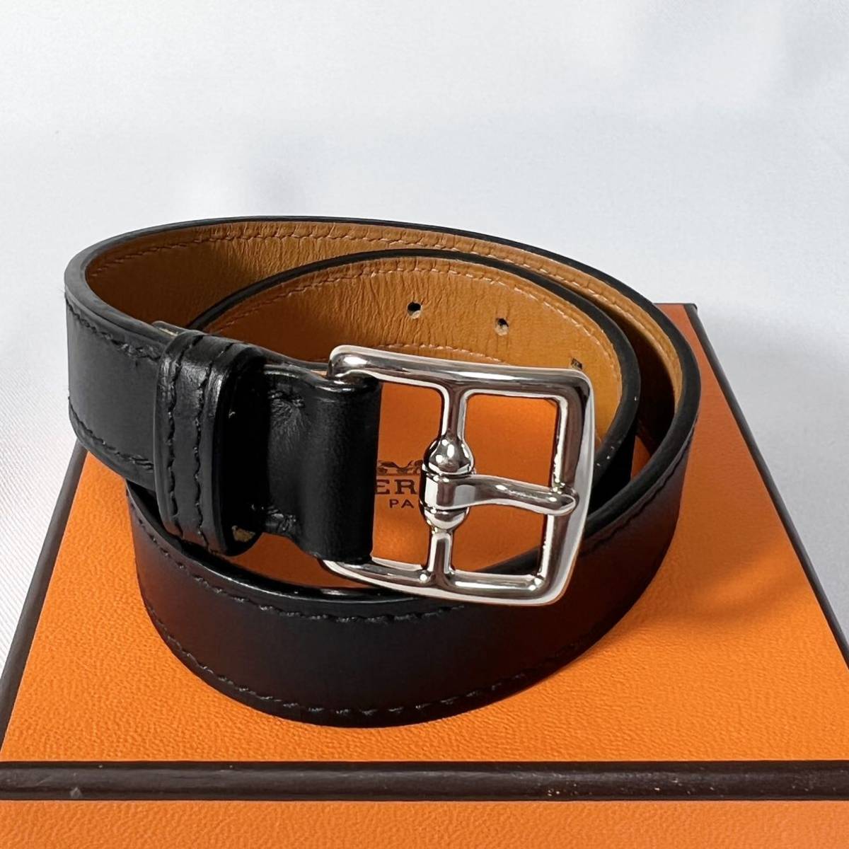 エルメス HERMES 超美品 エトリヴィエール GM レザー ブレスレット 二