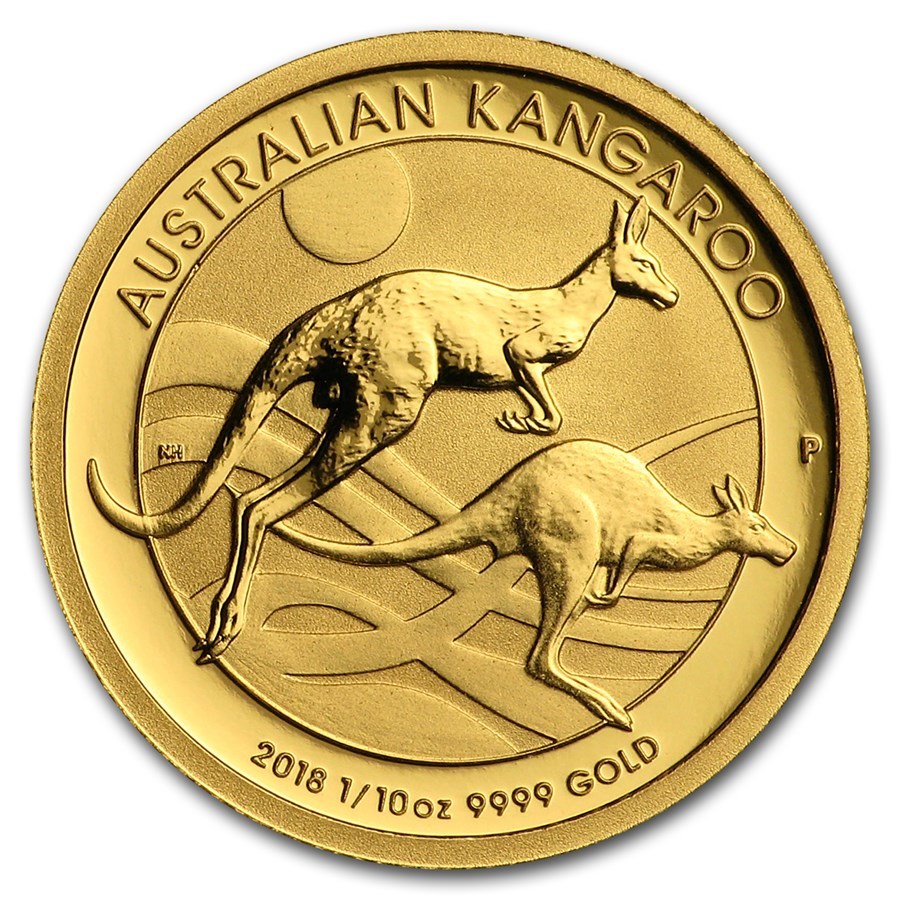 [ written guarantee * capsule with a self-starter ] 2018 year ( new goods ) Australia [ kangaroo ] original gold 1/10 ounce gold coin 